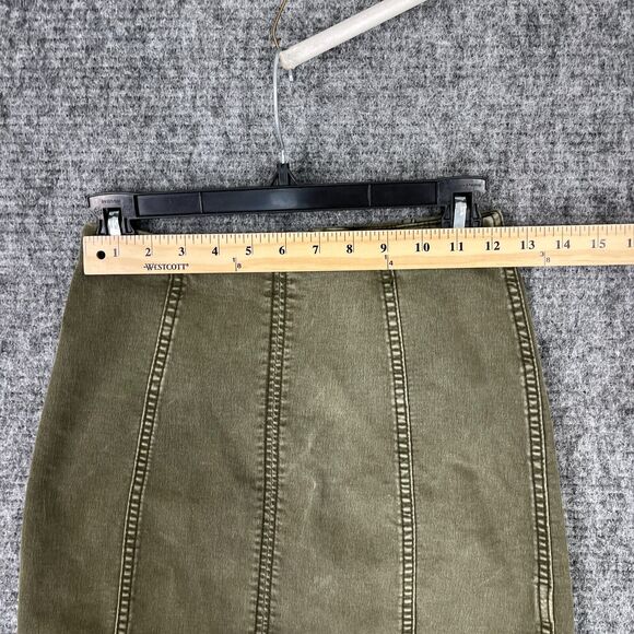 Free People Skirt Womens 2 Green Mini Short Modern Femme Festival Party Boho - Picture 6 of 8